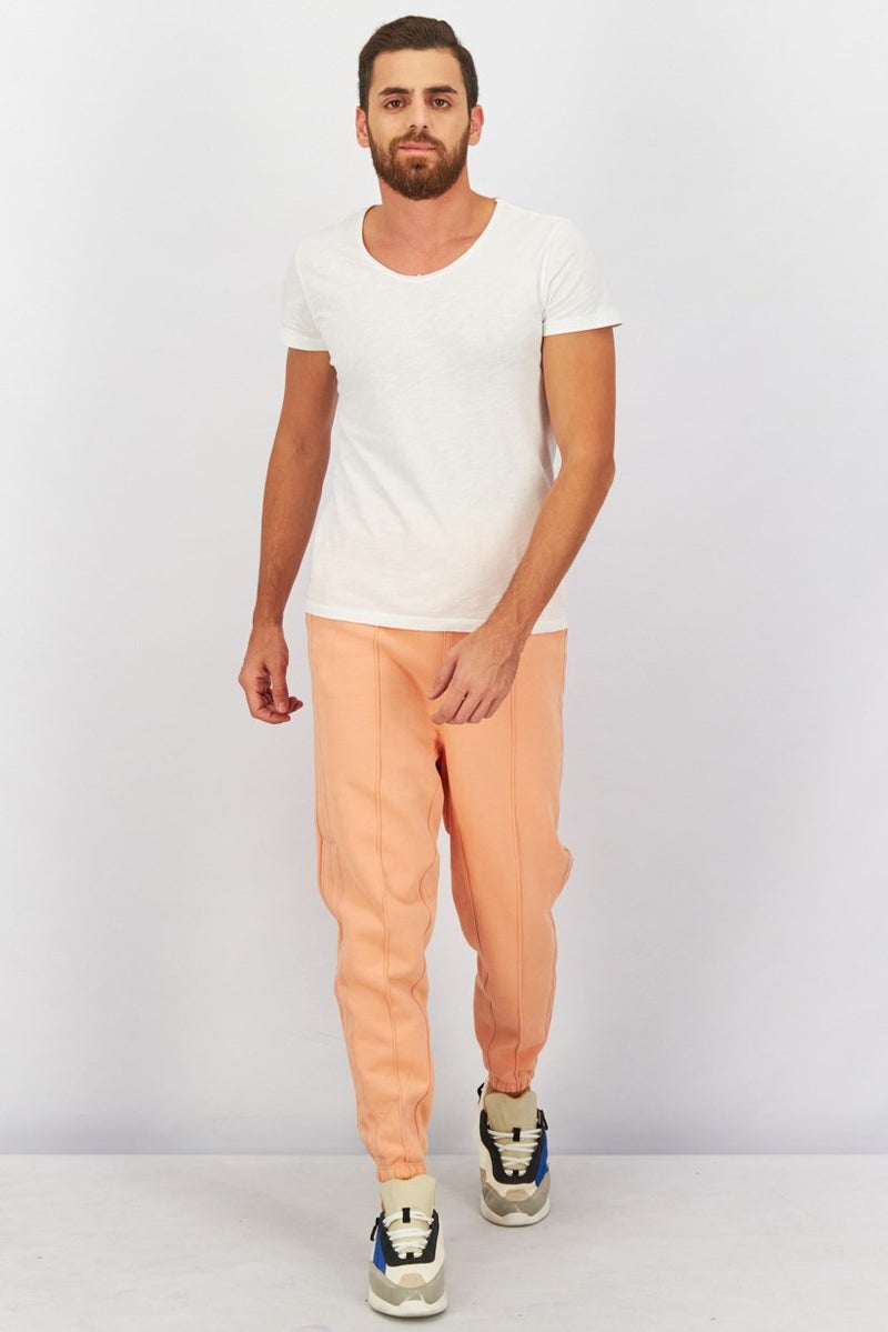 Adidas سروال تدريب ضيق للرجال، برتقالي - Image 4